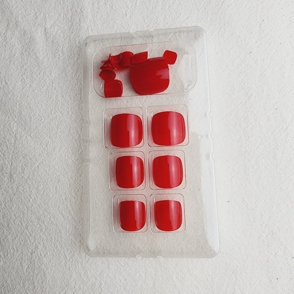 24 Pieces Fake Toe press on nails